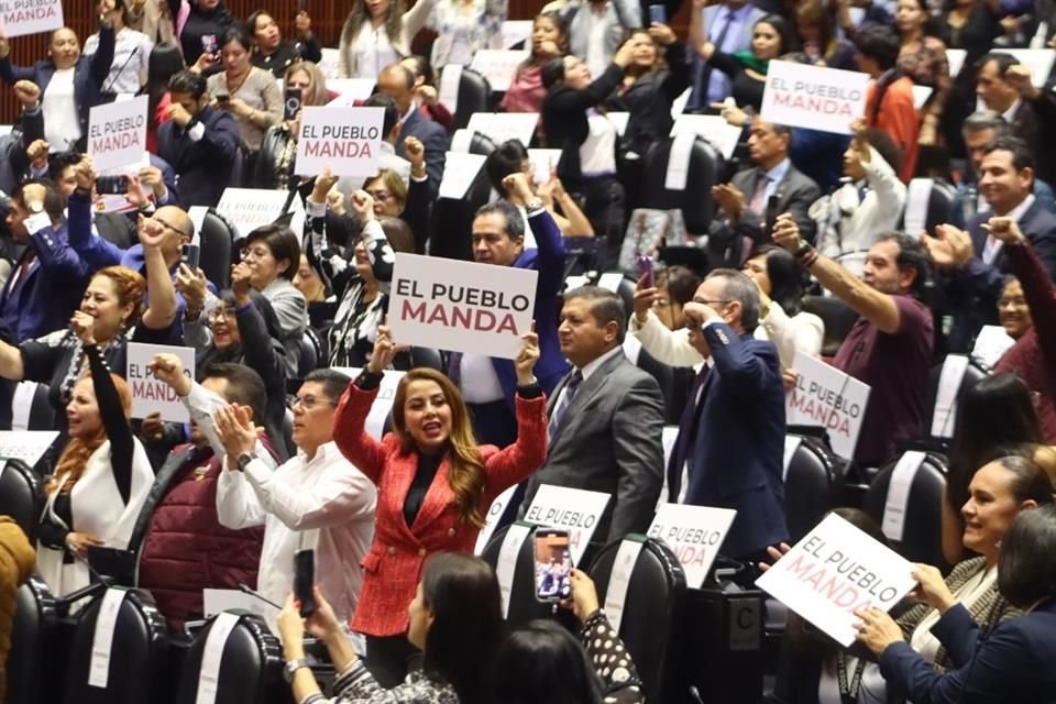 Con ausencia de Oposición, Morena y aliados declararon constitucionalidad de reforma judicial en Cámara de Diputados; se turna al Ejecutivo.