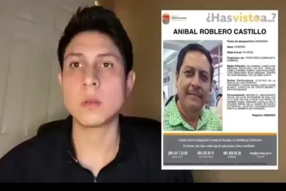 Tras plagio de Alcalde electo de Frontera Comalapa, Chiapas, Aníbal Roblero, su hijo pidió a autoridades redoblar esfuerzos de búsqueda.