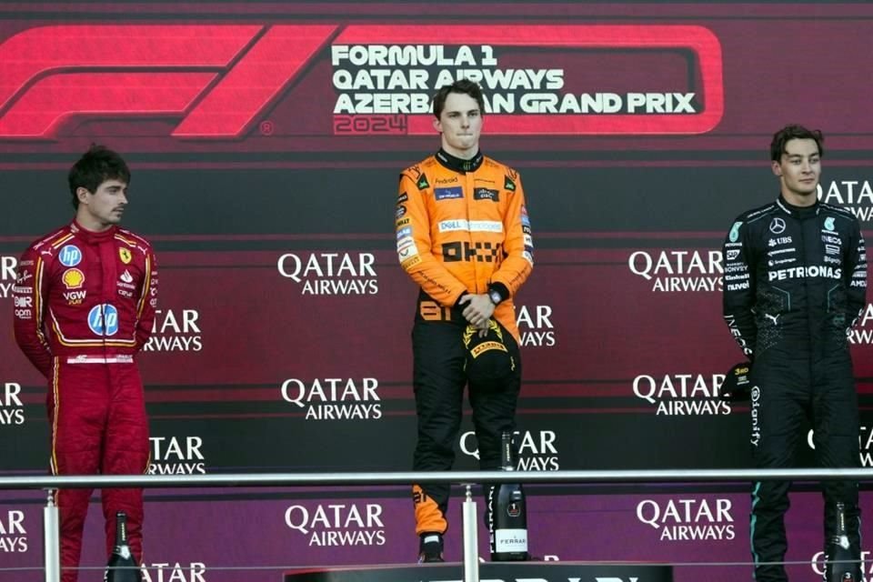 El podio en el Gran Premio de Azerbaiyán.