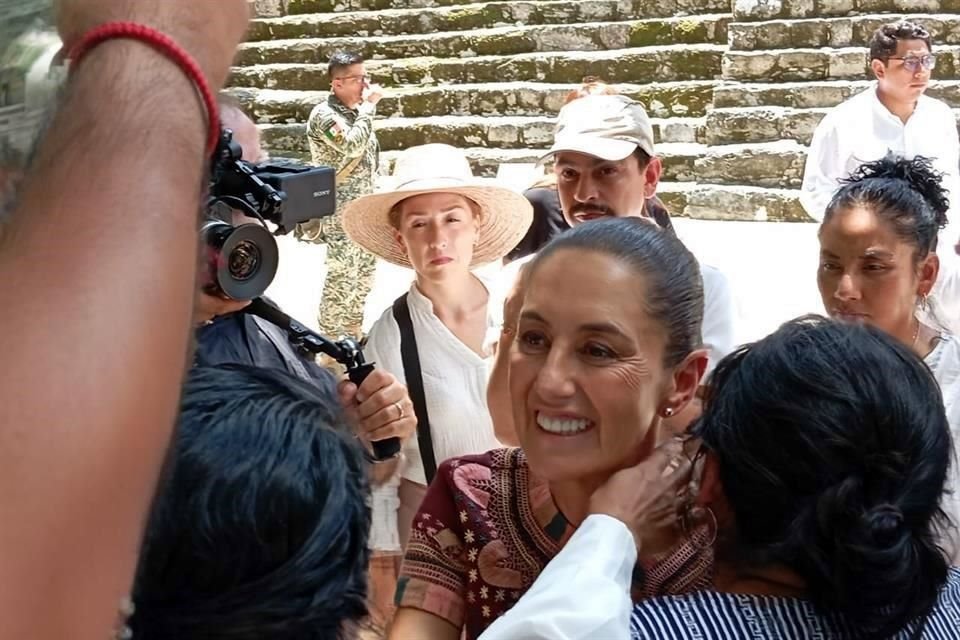 La Presidenta electa destacó la aprobación de la reforma al Poder Judicial, durante una gira por Calakmul.