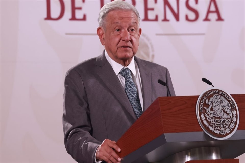 AMLO en su conferencia mañanera.