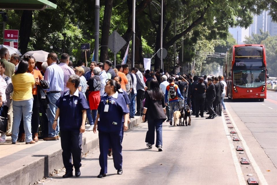 Cientos de personas salieron de sus actividades para realizar el ejercicio.