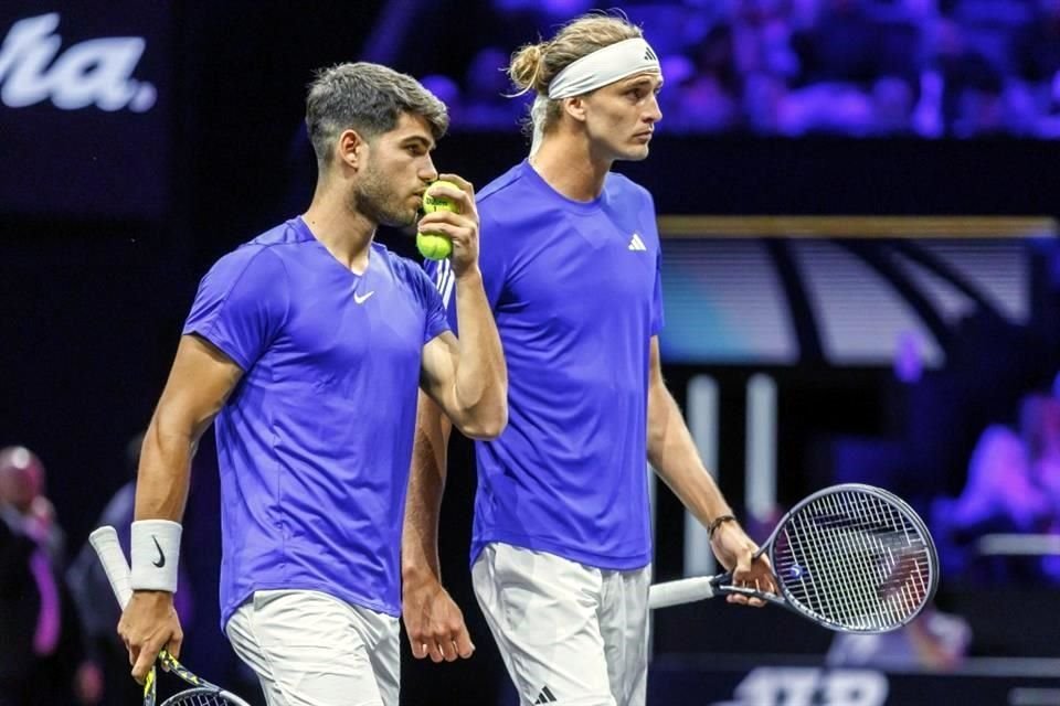 Carlos Alcaraz y Alexander Zverev no pudieron darle ventaja a Europa en la Laver Cup al perder en dobles contra Taylor Fritz y Ben Shelton.