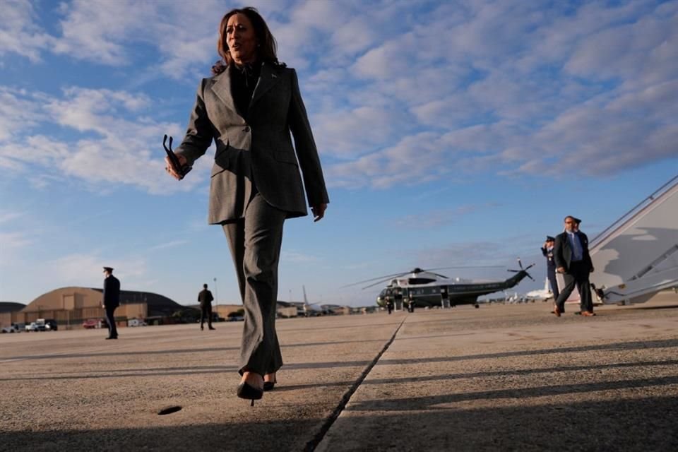 La candidata demócrata Kamala Harris a su llegada a la Base Aérea de Maryland el 22 de septiembre del 2024.