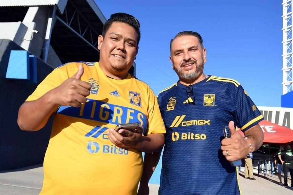 Aficionados de Tigres acompañaron a su equipo en la fronteriza Ciudad Juárez.