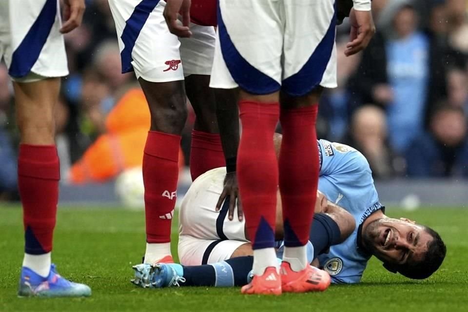 Rodri se lesionó la rodilla en el duelo del pasado domingo ante el Arsenal, que terminó con empate a dos goles.