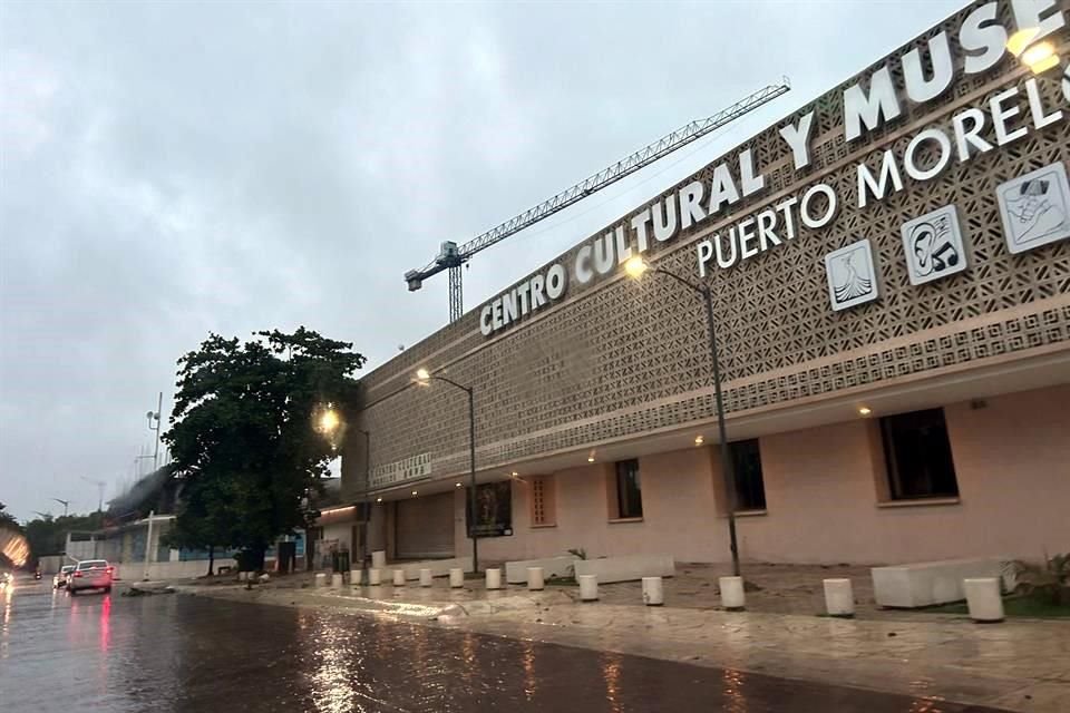 La lluvia la mañana de este miércoles en Puerto Morelos.