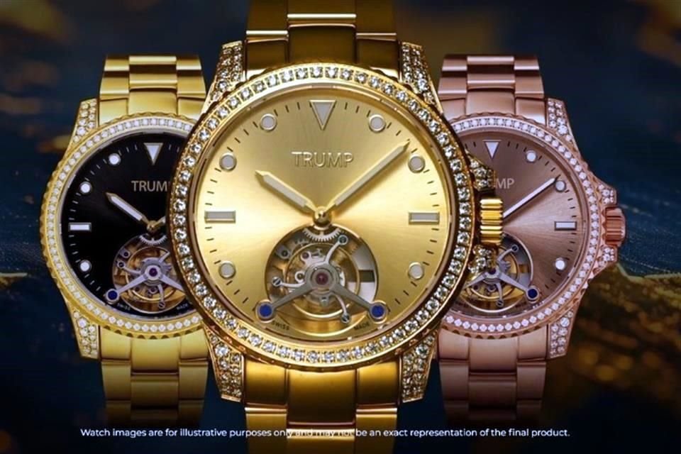 Donald Trump lanzó una edición limitada de relojes de oro y diamantes que costarán 100 mil dólares y lleva estampada la palabra Trump.