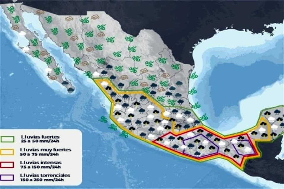 Varios fenómenos meteorológicos generan las condiciones para que continúen las lluvias intensas en el sur del País.