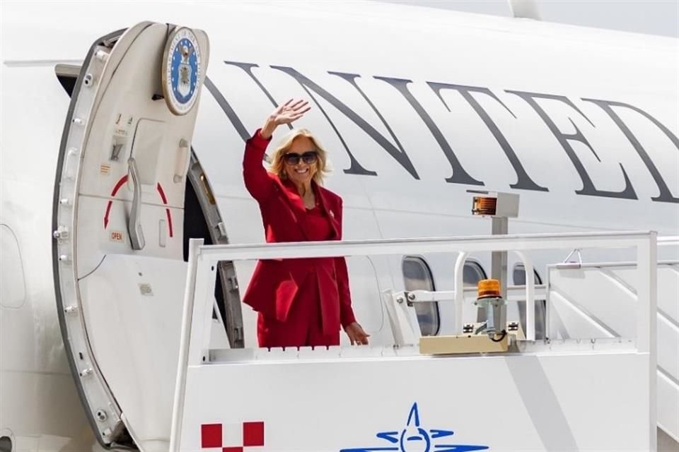 Jill Biden, Primera Dama de Estados Unidos a su llegada a México.