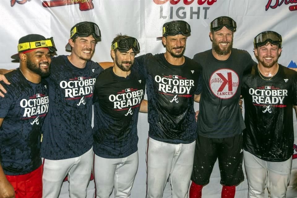 Los Braves celebrando el Wild Card.