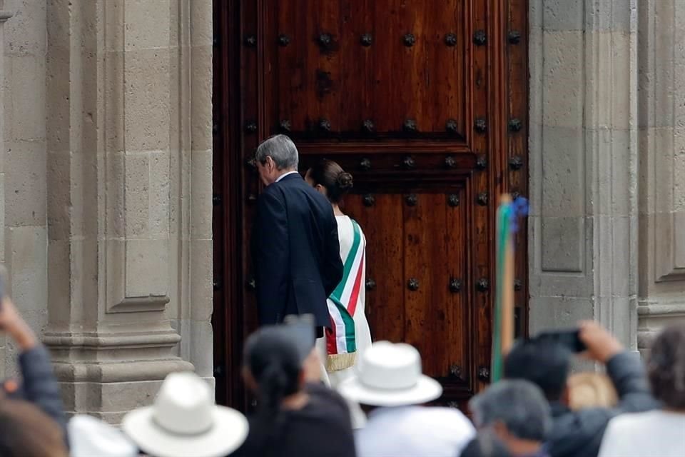 La Presidenta pasó ya la tarde en Palacio Nacional, donde residirá a partir de este 1 de octubre.