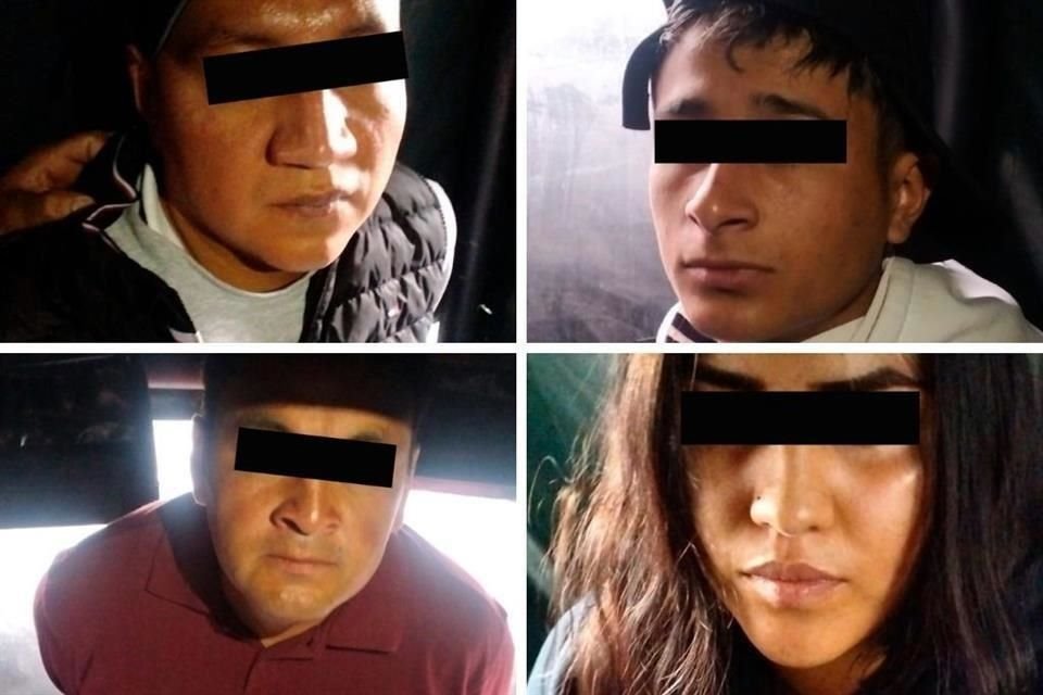 Uniformados detuvieron a cuatro personas, tres hombre y una mujer por el robo de celulares en el Zócalo.