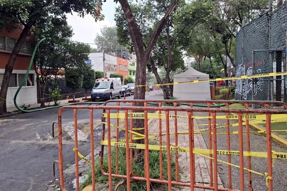 La zona es vigilada por personal de la Guardia Nacional, Pemex y la Secretaría de Seguridad Ciudadana.