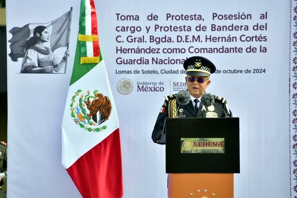 El General Hernán Cortés Hernández, asumió la comandancia de la Guardia Nacional (GN) de manera interina