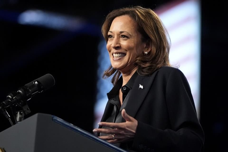 La Vicepresidenta Kamala Harris durante un evento de campaña en Michigan el 4 de octubre del 2024.