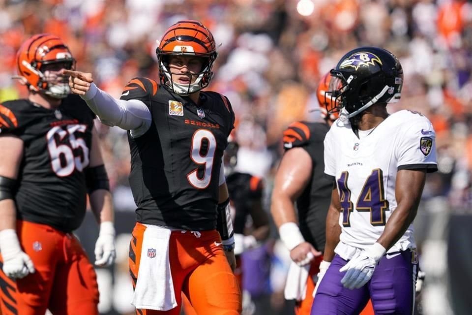 Joe Burrow tuvo mejores números que Jackson, pero fue interceptado en una ocasión.