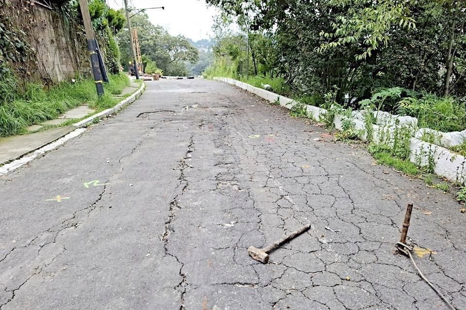 Aunque los trabajos en esta colonia de Cuajimalpa ya dieron inicio, aún no se sabe cuándo se concluirán.