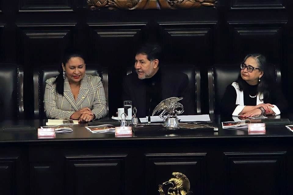 Como presidente del Senado, Noroña recibió a la Ministra Piña.