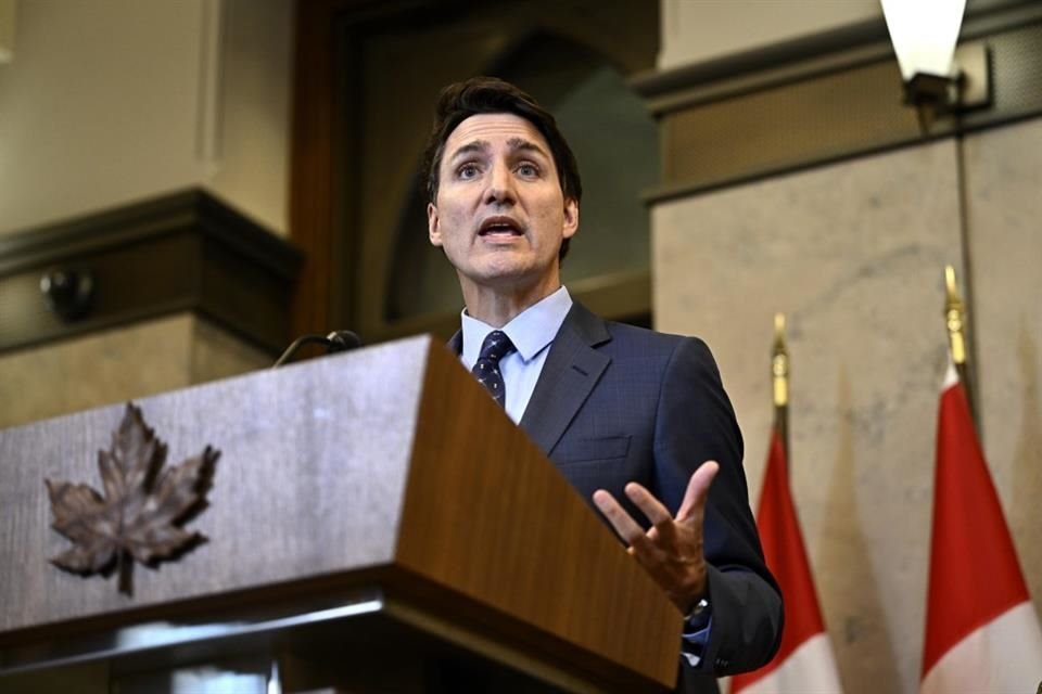 El Primer Ministro canadiense Justin Trudeau durante una conferencia de prensa en Ottawa, el 14 de octubre.