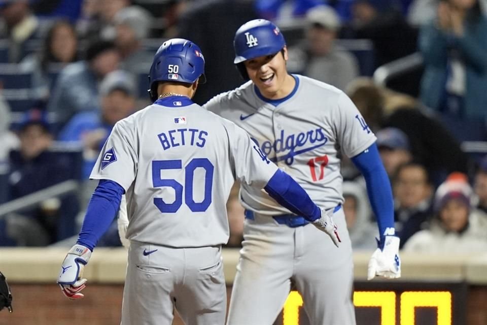 Mookie Betts y Shohei Ohtani fueron los principales artífices de la victoria de Dodgers.