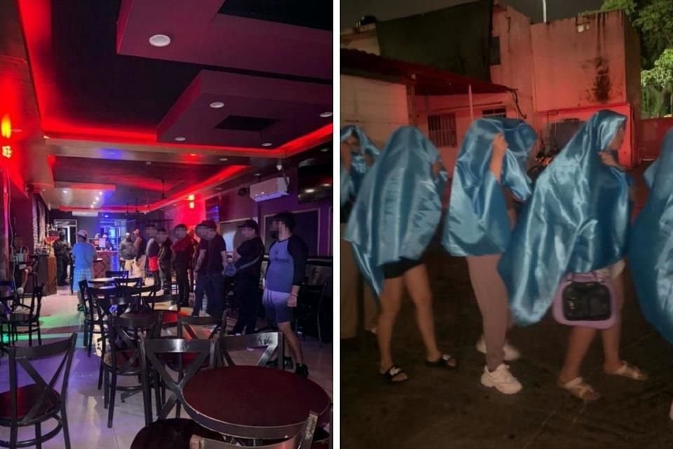 en un bar sobre avenida Bonampak, se rescataron a 16 mujeres extranjeras bajo condiciones de explotación laboral y sexual.