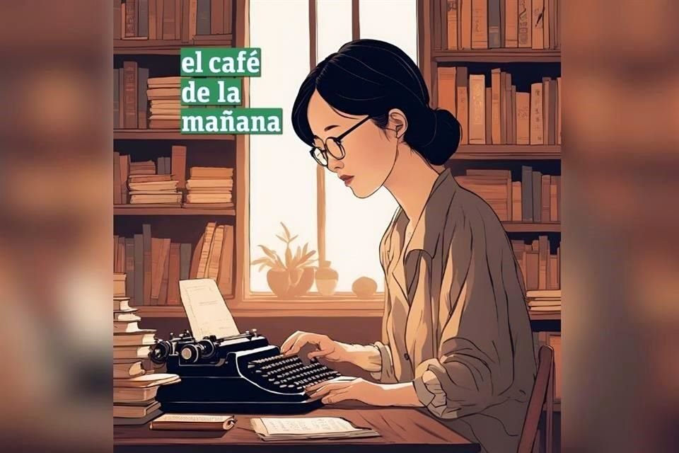 Ilustración de una escritora