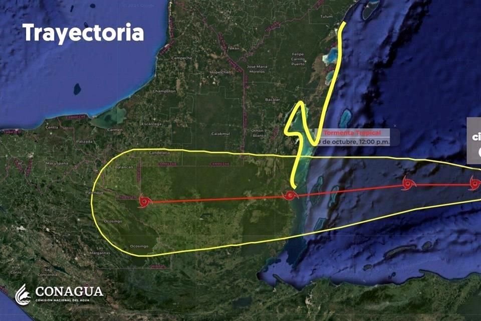 El fenómeno se ubica a 315 kilómetros de Puerto Costa Maya, Quintana Roo.