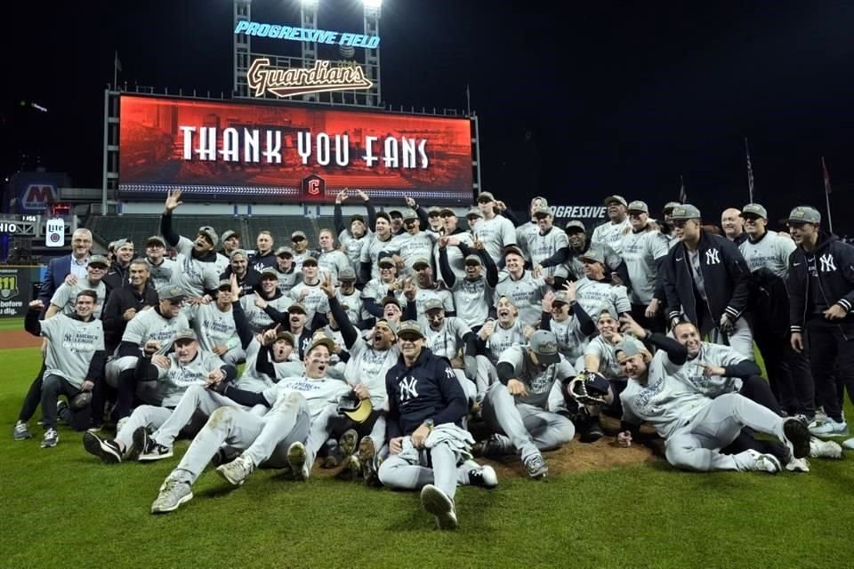 Luego de casi 15 años, Yankees jugarán Serie Mundial tras vencer 5-2 a Guardians en quinto juego y conseguir su título 41 de Liga Americana.