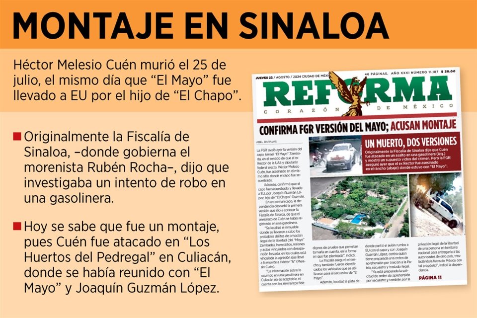 FGR implicó a Joaquín Guzmán López con el asesinato de Melesio Cuén, quien murió en la finca donde se reunirían con Ismael Zambada.