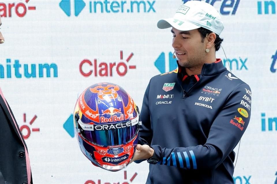 El casco que usará Checo a detalle.