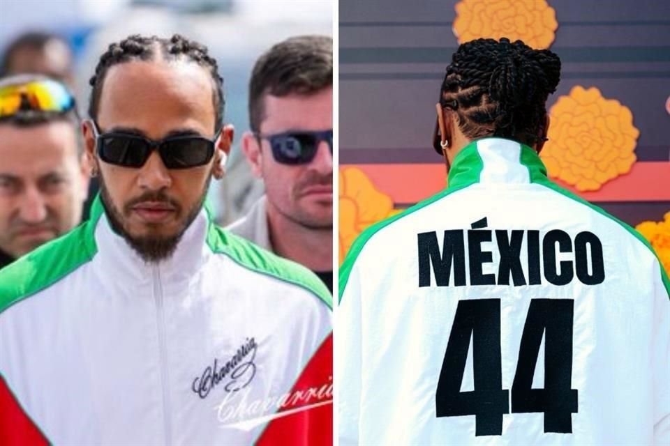 Este fue el outfit con el que llegó Lewis Hamilton al AHR.