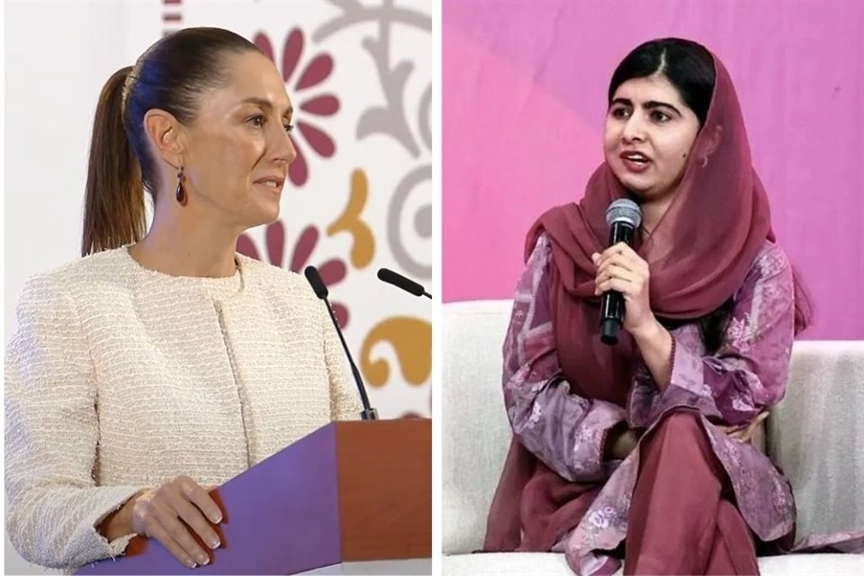 La Presidenta Sheinbaum se reunió esta tarde en Palacio Nacional con la activista pakistaní Malala Yousafzai, Premio Nobel de la Paz 2014.