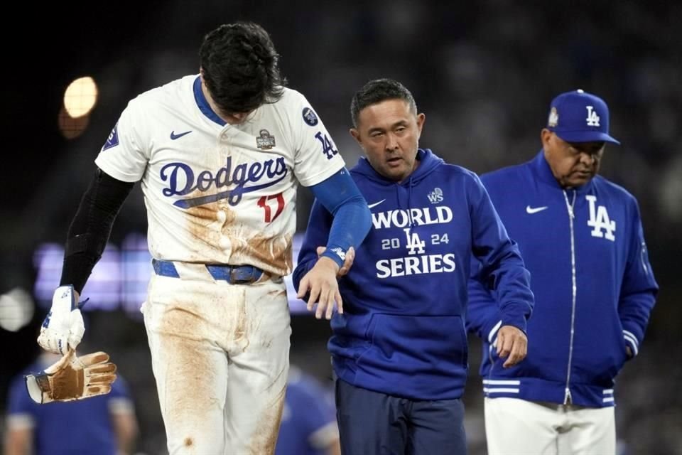 El japonés salió por una lesión en el hombro izquierdo en el Juego 2.