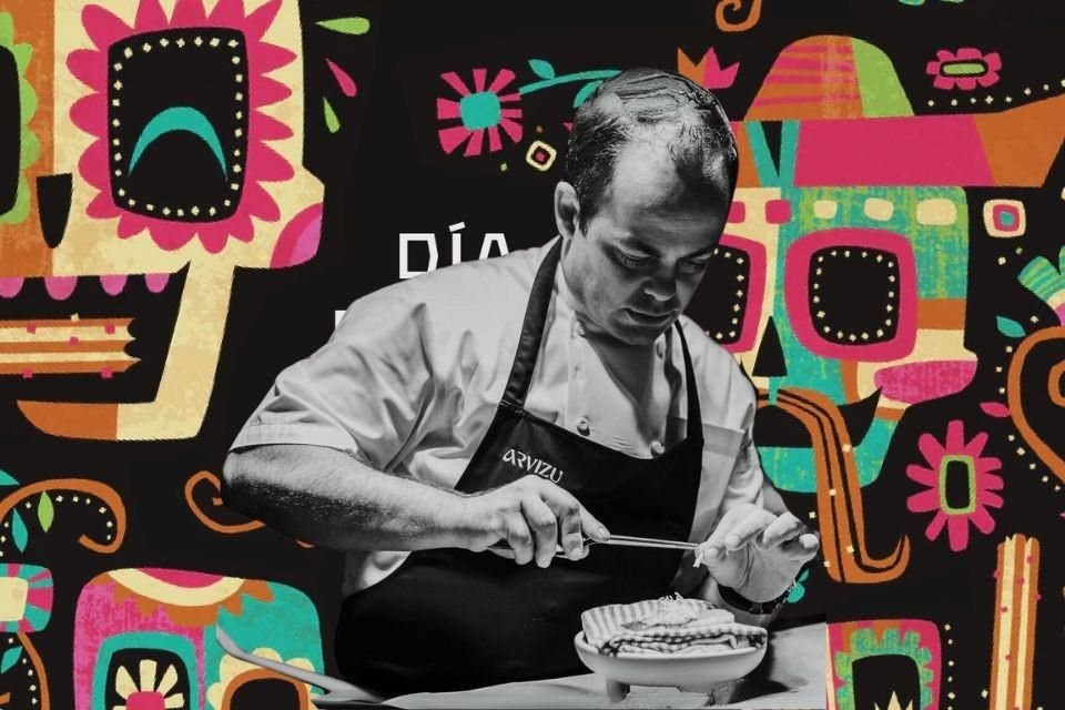 El chef Roberto Alcocer prepara un 'Menú Negro' con la finalidad de honrar el Día de Muertos en su restaurante Valle, en California.