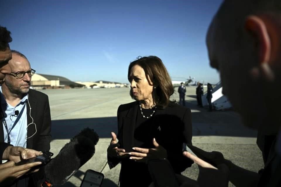 Kamala Harris busca distanciarse del comentario de Joe Biden en el que habría llamado 'basura'  a los simpatizantes de Donald Trump.