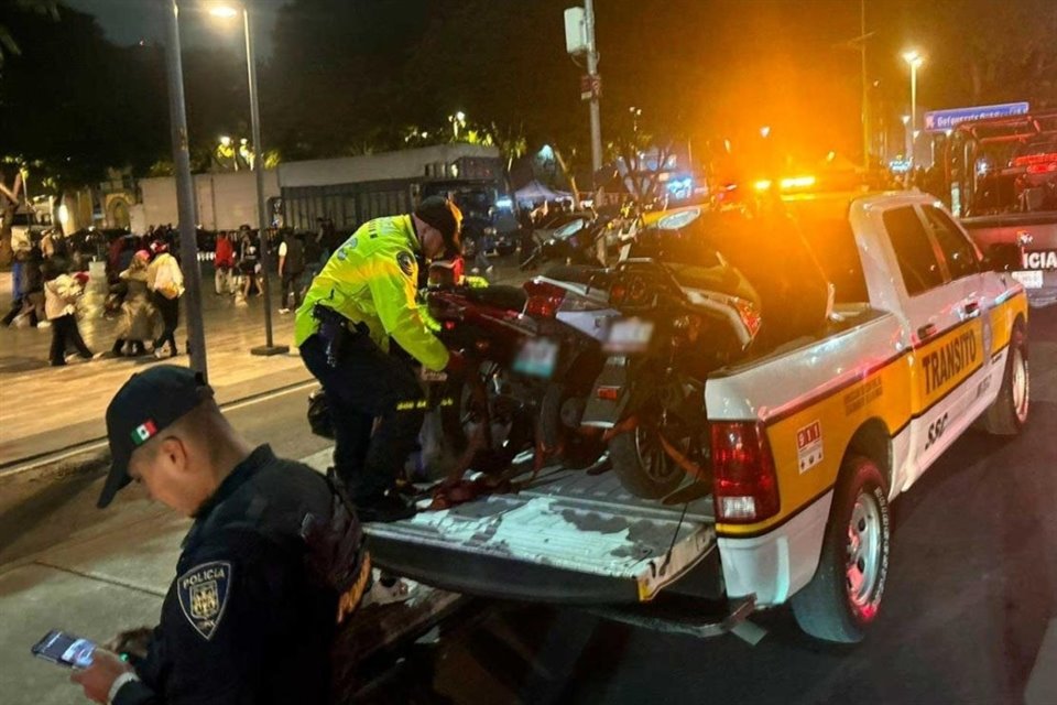 Tras segunda noche de megarodada del terror, 338 motocicletas fueron remitidas al corralón y un joven fue detenido por arrollar a oficial.