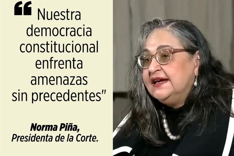 Ministra Norma Piña advirtió de 'graves consecuencias' con la reforma judicial.