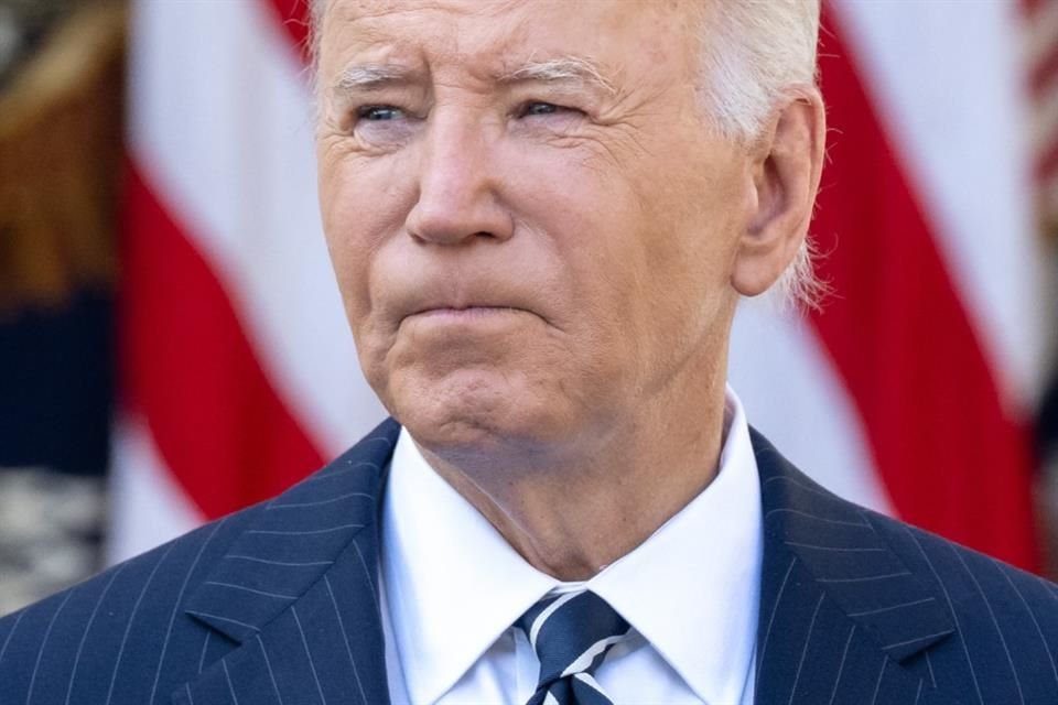 El ex Presidente Joe Biden durante un discurso en el Jardín de las Rosas en la Casa Blanca, el 7 de noviembre.