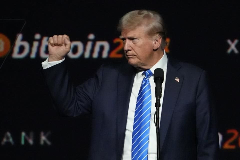 El Presidente electo Donald trump durante una conferencia en Nashville, el 27 de julio del 2024.