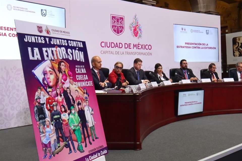 El Gobierno de la CDMX lanzó una estrategia para combatir la extorsión con un aumento de penas y la creación de una fiscalía especializada.