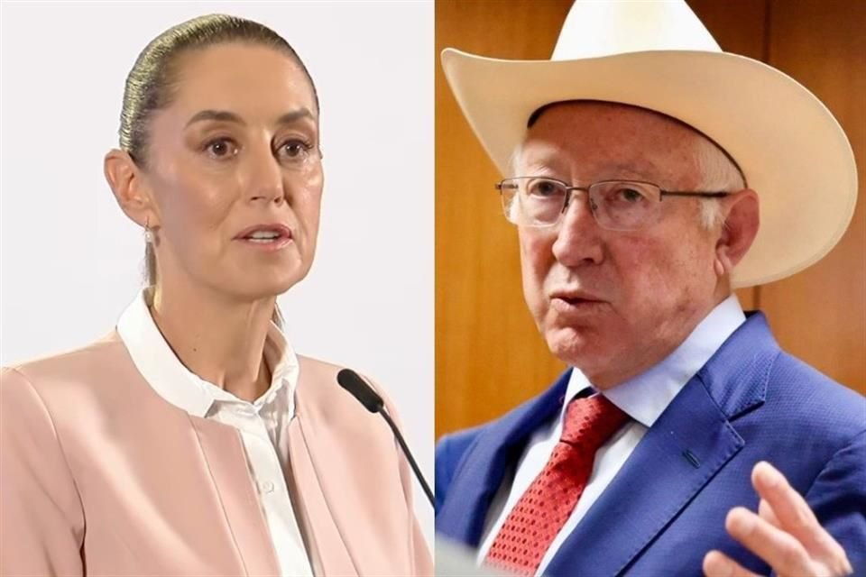 Claudia Sheinbaum, Presidenta de México, y Ken Salazar, Embajador de EU en México.