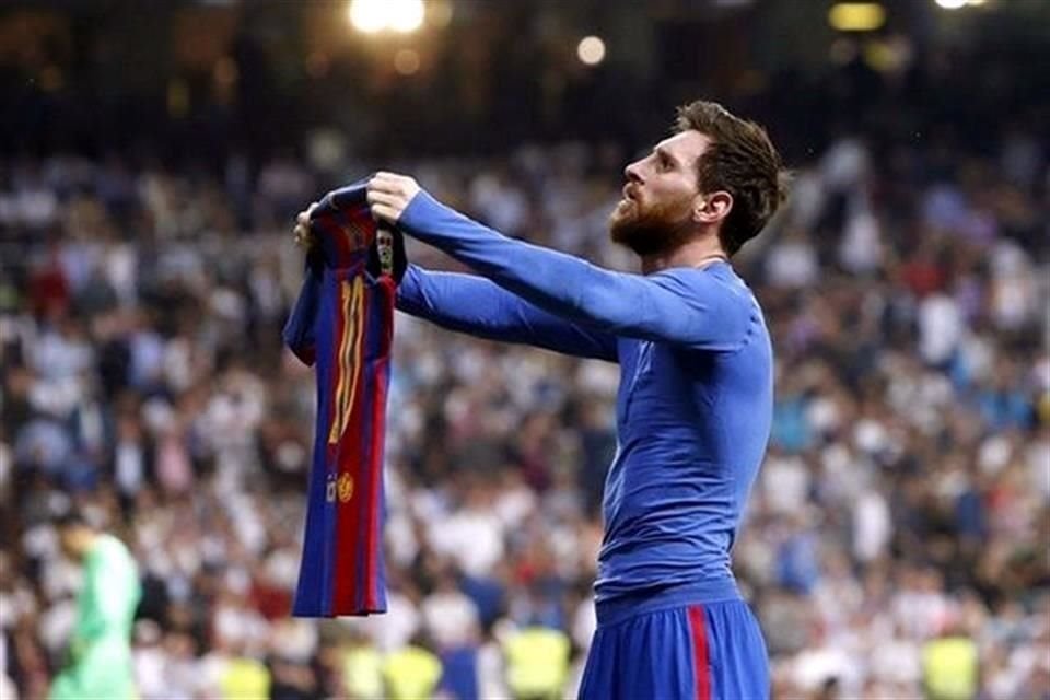 Messi le anotó su gol 500 al Real Madrid, en el Estadio Santiago Bernabéu, y así festejó ante el público madrileño.