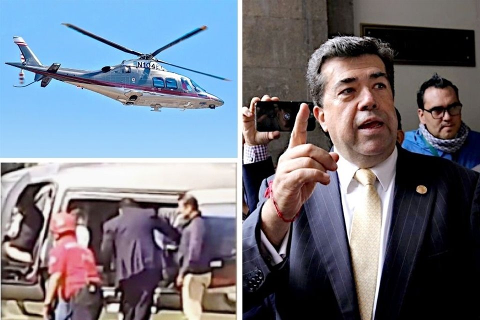 El legislador de Morena Pedro Haces dice que siempre ha usado helicóptero. 'Trabajo por cielo, mar y tierra', presume.