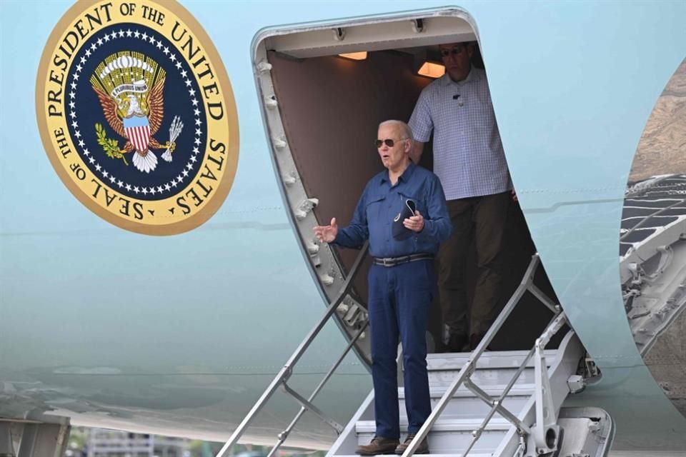 El Presidente de Estados Unidos, Joe Biden, llega al aeropuerto de Manaus en Brasil, el 17 de noviembre del 2024.