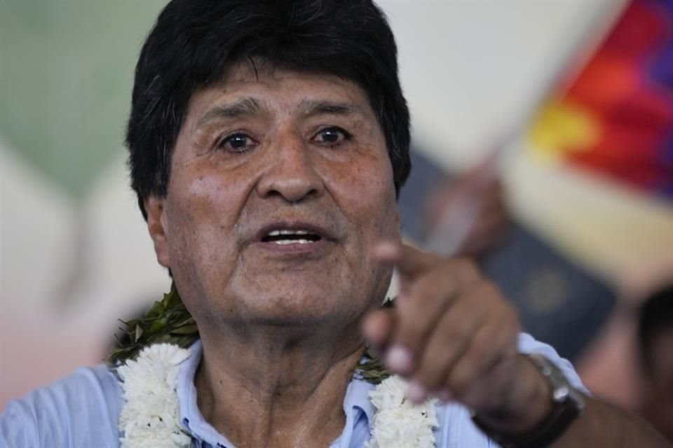 El ex Presidente de Bolivia, Evo Morales, durante una marcha con simpatizantes el domingo 10 de noviembre de 2024, en Bolivia.