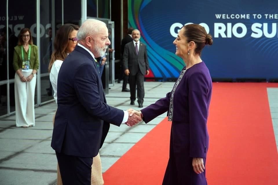 La Presidenta Claudia Sheinbaum asistió este lunes en Río de Janeiro, Brasil, a su primer acto como Mandataria frente a sus homólogos de las principales potencias del mundo. <br>