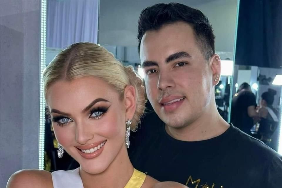 Ángel de la Cruz y la Miss Universo 2024, la danesa Victoria Kjaer Theilvig.