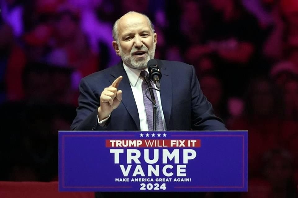 El multimillonario Howard Lutnick en el evento a favor del candidato presidencial republicano Donald Trump en el Madison Square Garden de Nueva York el 27 de octubre del 2024.