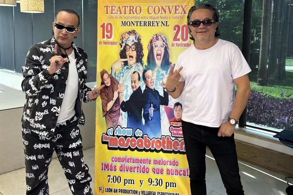 Los Mascabrothers se presentan hoy en el Teatro Convex a las 19:00 y 21:30 horas.